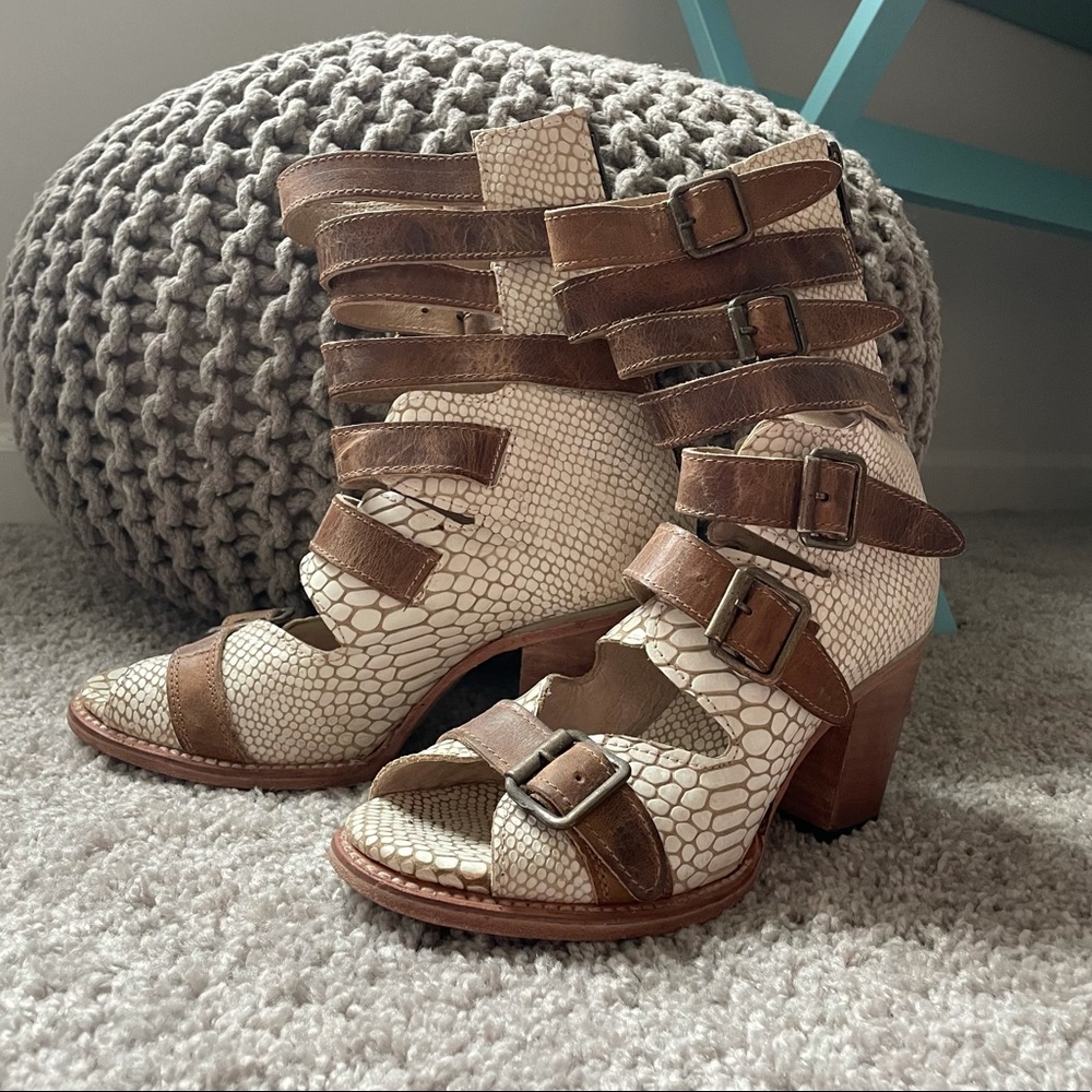 Freebird snake heel sandal